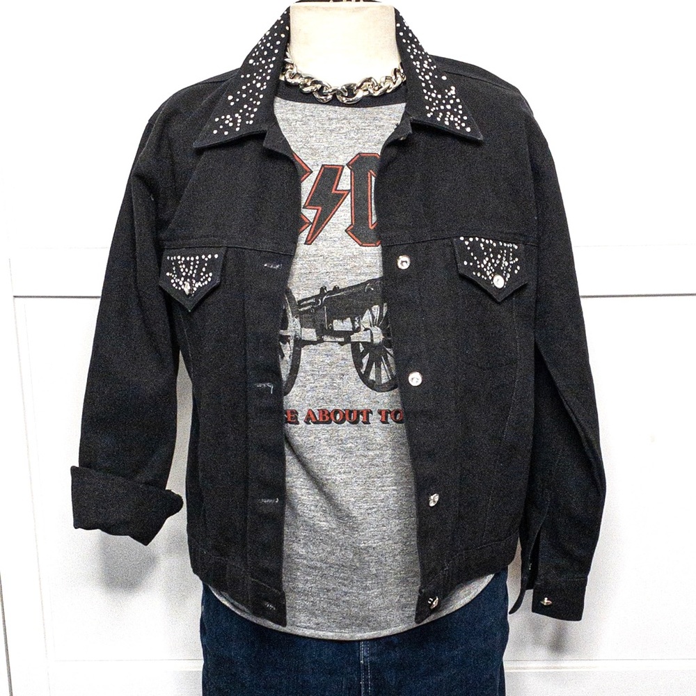 Don’t Mess With Texas | Black Denim Jacket
